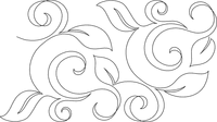 Swirls on Stem Straight Border - OESD